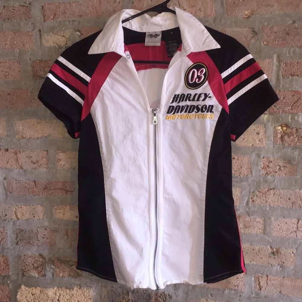 Authentic Harley-Davidson zip fitted jersey